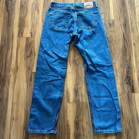 Levi's Men's 505 Regular Fit Straight Jeans - Picture 5 of 6